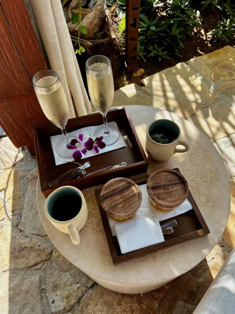 Champagne at the Alkemia Spa at Zadún