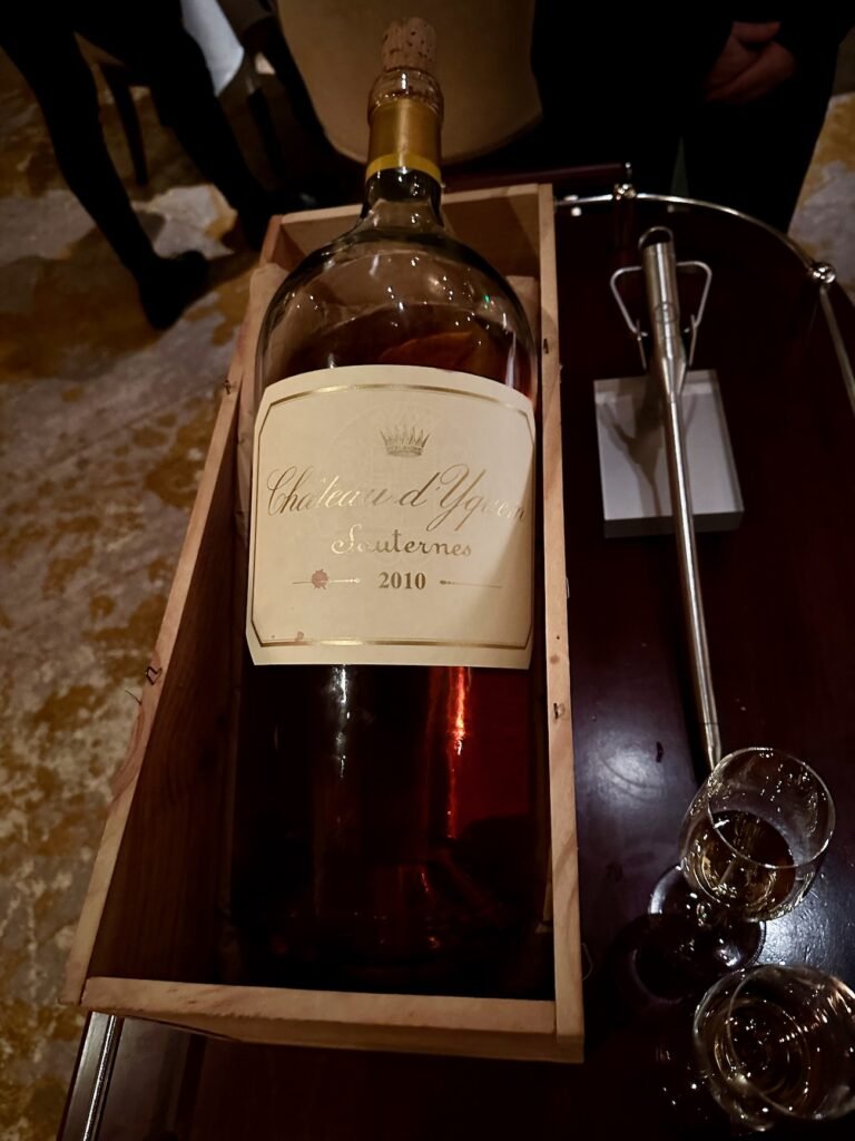 2010 Château d'Yquem from Sauternes, France–dessert wine at Addison.