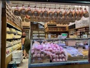 Meat in the Bologna marketplace.