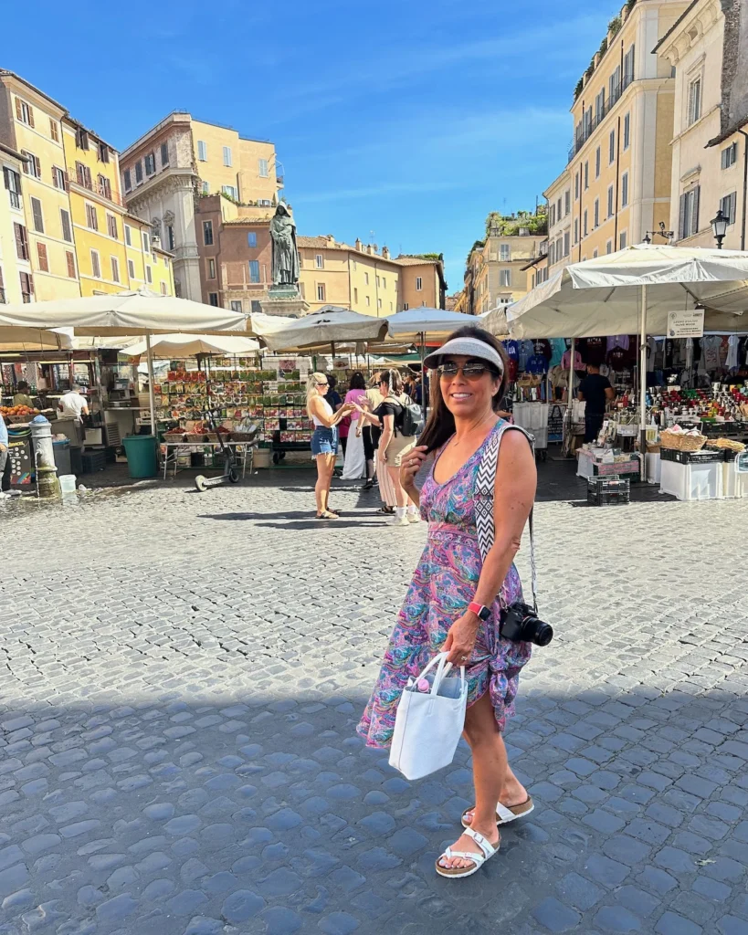 Phoebe at the Marketplace Piazza del Biscione
