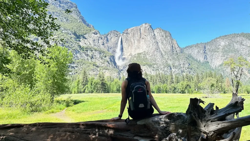 Scenic view toward Half Dome in Yosemite Valley.