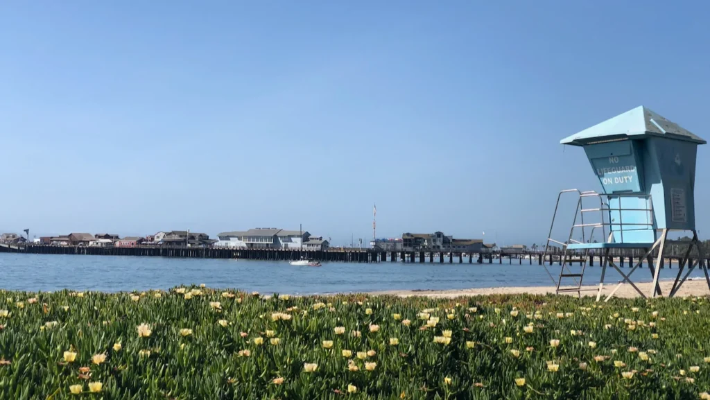 East Beach lifeguard tower in Santa Barbara, California