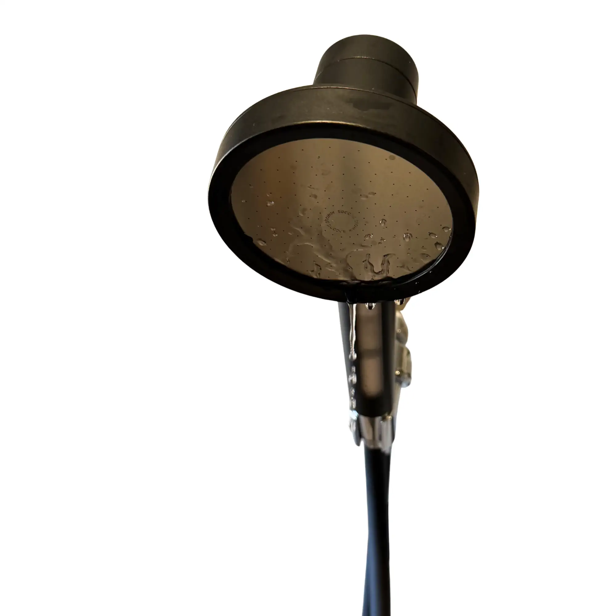 Filtered shower head with handheld attachment designed for hard water