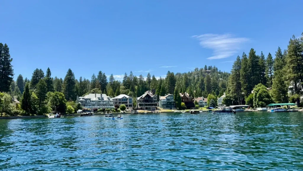 Lake Arrowhead in the San Bernardino Mountains of Southern California.