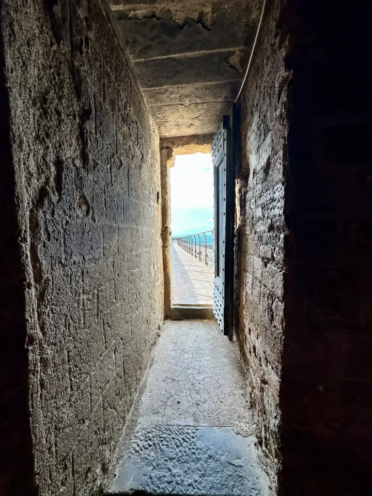 Medieval corridor inside Fortezza di Montalcino