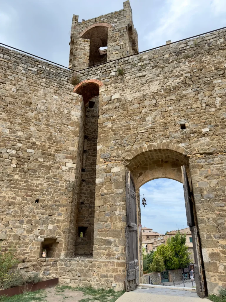 Medieval gate at Fortezza di Montalcino in Tuscany
