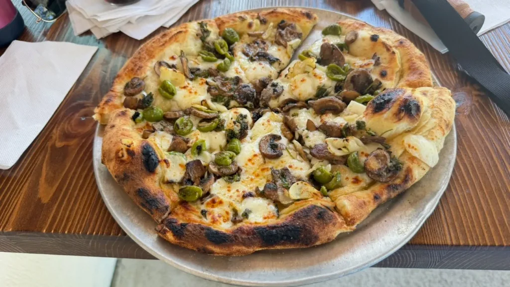 Neapolitan-style pizza from Piza Kama in Big Bear Lake, California.