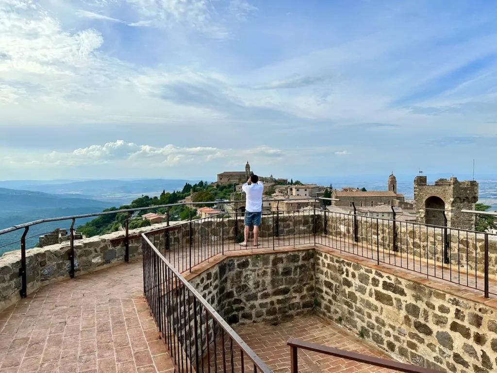 Ramparts at Fortezza di Montalcino overlooking Tuscany